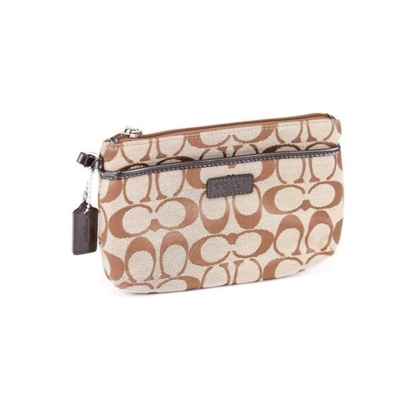 NWT Coach Signature LOGO Wristlet Pouch Bag - Picture 4 of 10